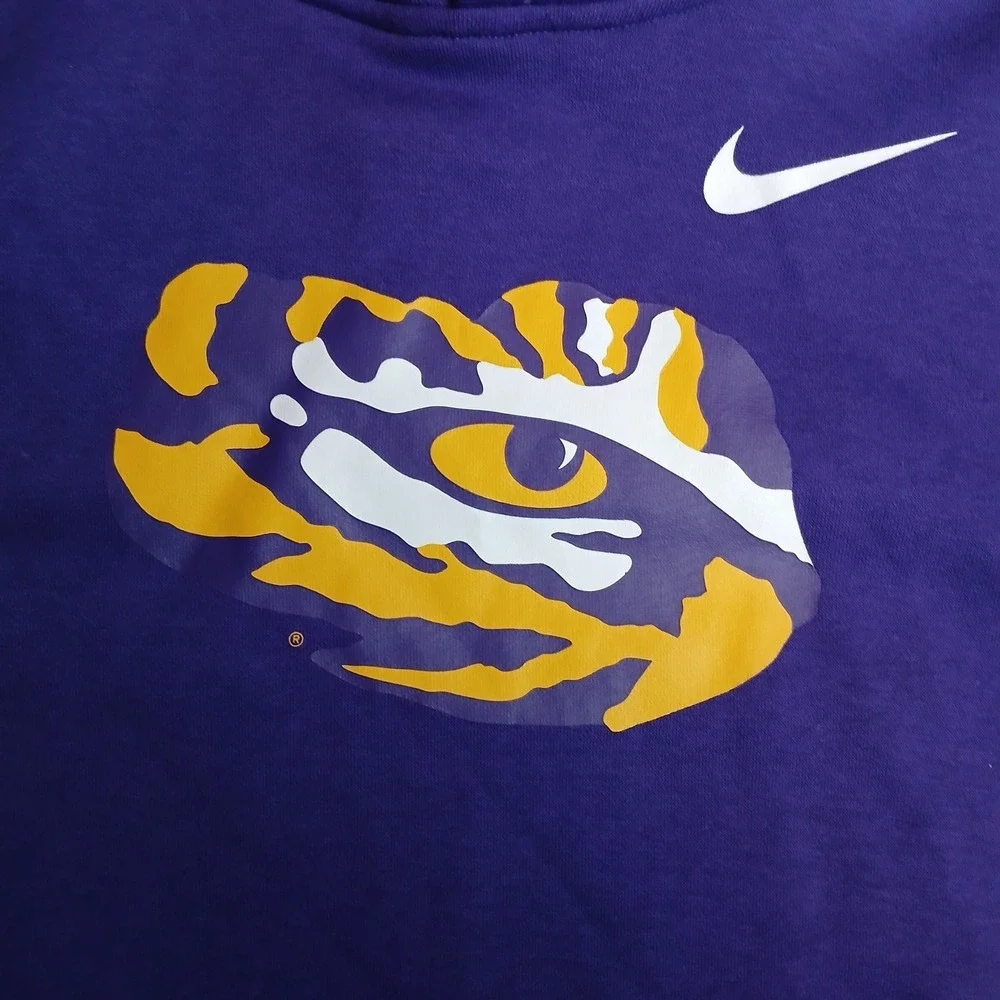 NWT Nike LSU Tigers Club Fleece Hoodie Purple Men's Medium‎ CK2621-547 Football